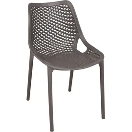 Garden Pleasure TEANA Stapelstuhl 50 x 60 x 83 cm grau 2 St.