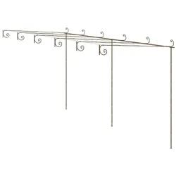 vidaXL Garten-Pergola Antik-Braun 6x3x2,5 m Eisen