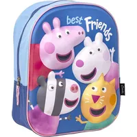 Peppa Pig 3D Rucksack Backpack Freizeitrucksack: Farbenfroher Spaß für kleine Entdecker - Blau