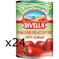 Divella Tomaten Geschält 100% Italienisches Produkt 24 Dosen 400gr