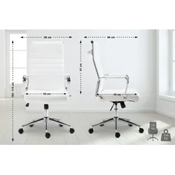 CLP Bürostuhl Kolumbus Kunstleder weiß