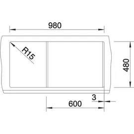 Blanco Metra XL 6 S weiß + Excenterbetätigung