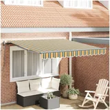 vidaXL Automatische einziehbare Markise 300 x 250 cm gelb/grün