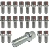 20 Radschrauben Radbolzen silber Kugelbund R12 M14x1,5 37mm