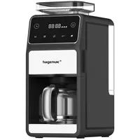 Hagenuk Kaffeemaschine mit Mahlwerk, 1.5l Kaffeekanne, Permanentfilter, abnehmbarer Wassertank