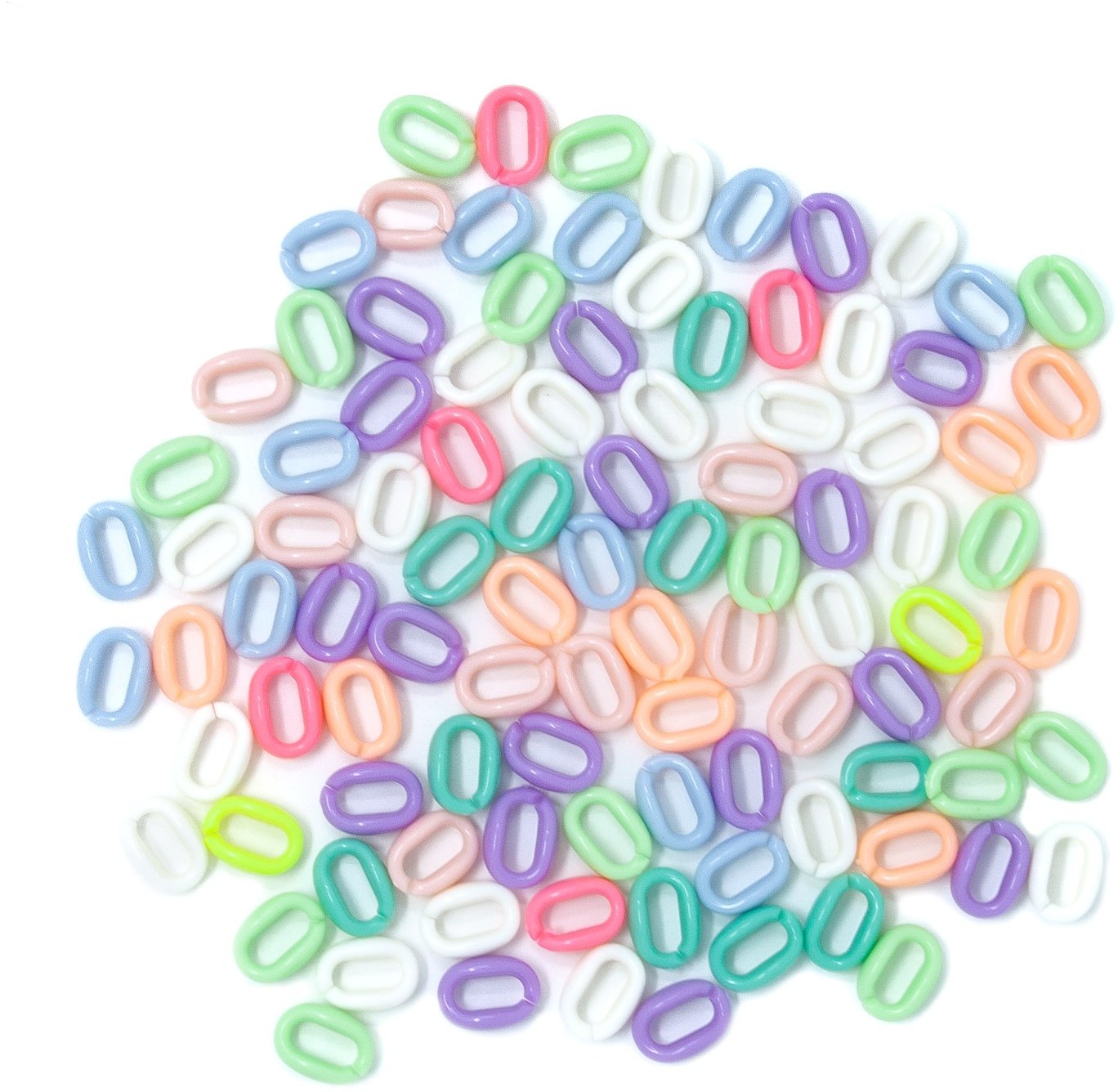 100 Perlen zum Auffädeln Basteln für DIY Schmuck Armbänder Ketten Haarschmuck Deko Mädchen Kinder oval