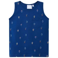 Kinder-Tanktop Dunkelblau 116 – Weich & mit coolem Eis-Print - 116