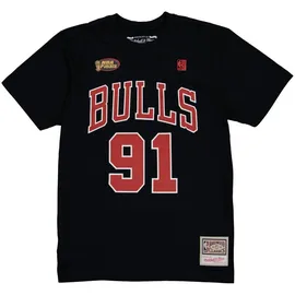 Mitchell & Ness Mitchell and Ness Chicago Bulls Name & Number Dennis Rodman T-Shirt Schwarz