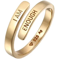 Elli Wickelring 925 Sterling Silber I am Enough Ringe   Damen 