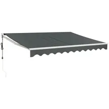 vidaXL Markise mit Kurbel Anthrazit 3x2,5 m