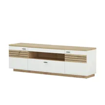 Uno Frenso Lowboard 190 x 59 x 47 cm Weiß Holzwerkstoff