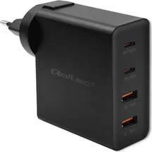 Qoltec GaN POWER PRO charger 2xUSB C, 2xUSB, 130W - Schwarz