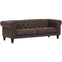 GUTMANN FACTORY 3-Sitzer GUTMANN FACTORY, braun (braun antik), B:220cm H:75cm T:90cm, 100% Polyester, Sofas