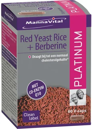 Mannavital Red Yeast Rice Platinum + Berberine 60 Kapseln