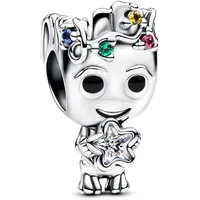 Pandora Moments Marvel Groot Stern-Charm aus Sterling Silber, Kompatibel