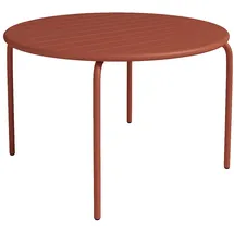 vente-unique Gartentisch Ø 110 x 74 cm Terracotta/Rot
