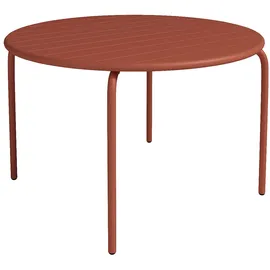 vente-unique Gartentisch Ø 110 x 74 cm Terracotta/Rot