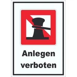Anlegen verboten Aufkleber A2 (420x594mm)