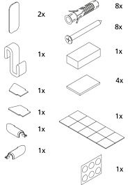 Kermi Montage-Kleinteile 2535280 für Pendeltür 1-flügelig mit Festfeld FI 1FN