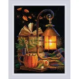 Riolis Kreuzstich Stickpackung Gemütlicher Herbst, Zählmuster, 18x24cm