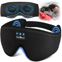 MUSICOZY schlafkopfhörer,100% Verdunkelung 3D Schlafmaske mit Kopfhörer zum schlafen,Weich schlaf kopfhörer mit Bluetooth V5.4 & 16 Stunden Spielzeit für Reisen/Nickerchen/Yoga/Meditation