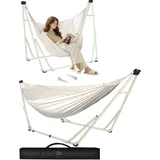 ANYOO Hängematte und Hängesessel mit klappbarem Gestell, tragbares Hängemattengestell-Set für den Outdoor/Indoor Garten Terrasse Camping Deck