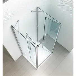 Glaszentrum Hagen 100x80x100x195 cm Mille Duschkabine 8mm/6mm ESG Glas