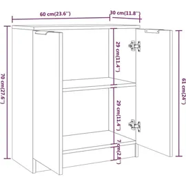 vidaXL Sideboard 3-tlg. Weiß