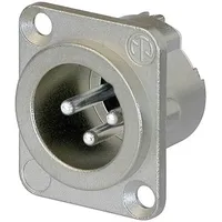 Neutrik NC3MD-LX XLR-Steckverbinder Flanschstecker, Kontakte gerade Polzahl: 3 Silber