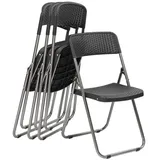 Sekey Campingstuhl 4er Set Schwarz