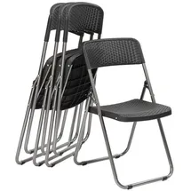 Sekey Campingstuhl 4er Set Schwarz