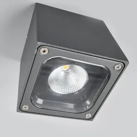 LUCANDE LED Außen-Deckenleuchte Aluminium 10x10 cm 1 x 5 W grau