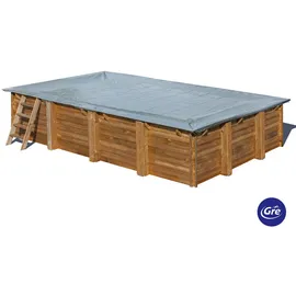 Gre PVC Winterabdeckplane für Holzpool 658 x 360 cm grau