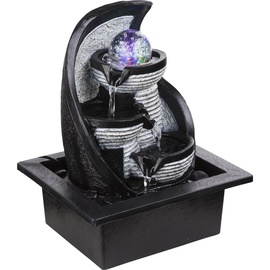 GLOBO LED-Brunnen Albert Kunststoff Grau