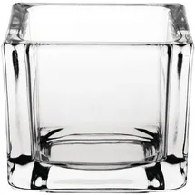 Olympia Teelichthalter quadratisch Glas transparent