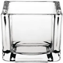 Olympia Teelichthalter quadratisch Glas transparent
