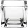 Olympia Teelichthalter quadratisch Glas transparent