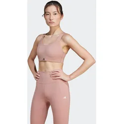 Sport-BH ADIDAS PERFORMANCE "TLRDIM L HS", Damen, Gr. L, Cup C/D, rosa (warm clay), Obermaterial: 70% Polyamid, 30% Elasthan, sportlich, BHs