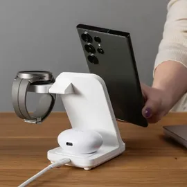 FIXED FIXPOS-SA-WH, Drinnen, USB, Kabelloses Aufladen, Weiß