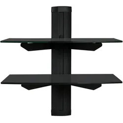 Wandregal mit 2 Ablagen für DVD-Player und Receiver, 45x42x30cm  1
