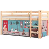 58 aufm Kessel Hochbett Karolina 210 x 106 x 114 cm Kiefer massiv natur beige