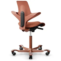 HAG CAPISCO PULS 8020 | Schale Rosehip | Sitzfläche Coral | Gestell Blush Rose