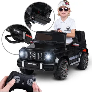 ACTIONBIKES MOTORS Actionbikes Mercedes AMG G63 W463, Bremsautomatik, 3-6 km/h, Soft-Start, LED, Fernbedienung (Schwarz)