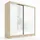A&J MöbelLand Schwebetürenschrank SOLO 200 x 215 x 59,5 cm Beige/Weiß