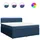 vidaXL Boxspringbett mit Matratze Blau 180x200 cm Stoff