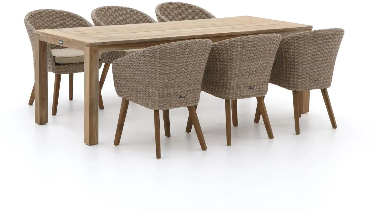 Intenso Tropea/ROUGH-S 220 cm Gartenmöbel-Set 7-teilig