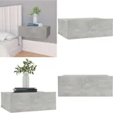 Hängender Nachttisch Betongrau 40x30x15 cm Holzwerkstoff - Hängender Nachttisch - Wandmontiert - Nachtschrank - Betttisch - Wohnzimmer Deko - Home &