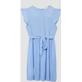 s.Oliver Junior Mädchen Kleid – Chiffon, Plissee, Bindegürtel - 152