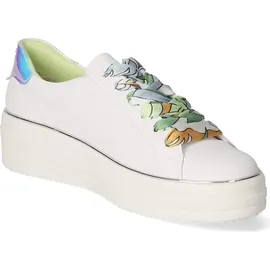 REMONTE Damen Sneaker D1C06, Frauen Halbschuhe,lose Einlage,Strassenschuhe,Sportschuhe,Freizeitschuhe,Turnschuhe,Weiss Kombi (80),39 EU - 39