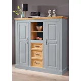 Home Affaire Highboard »Selma«, Stauraumschrank, Breite 130 cm, grau